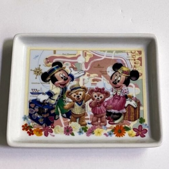 Tokyo Disney Sea Duffy the Bear ShellieMay Mickey Mouse Mini Mouse Plate Dish - Picture 1 of 6